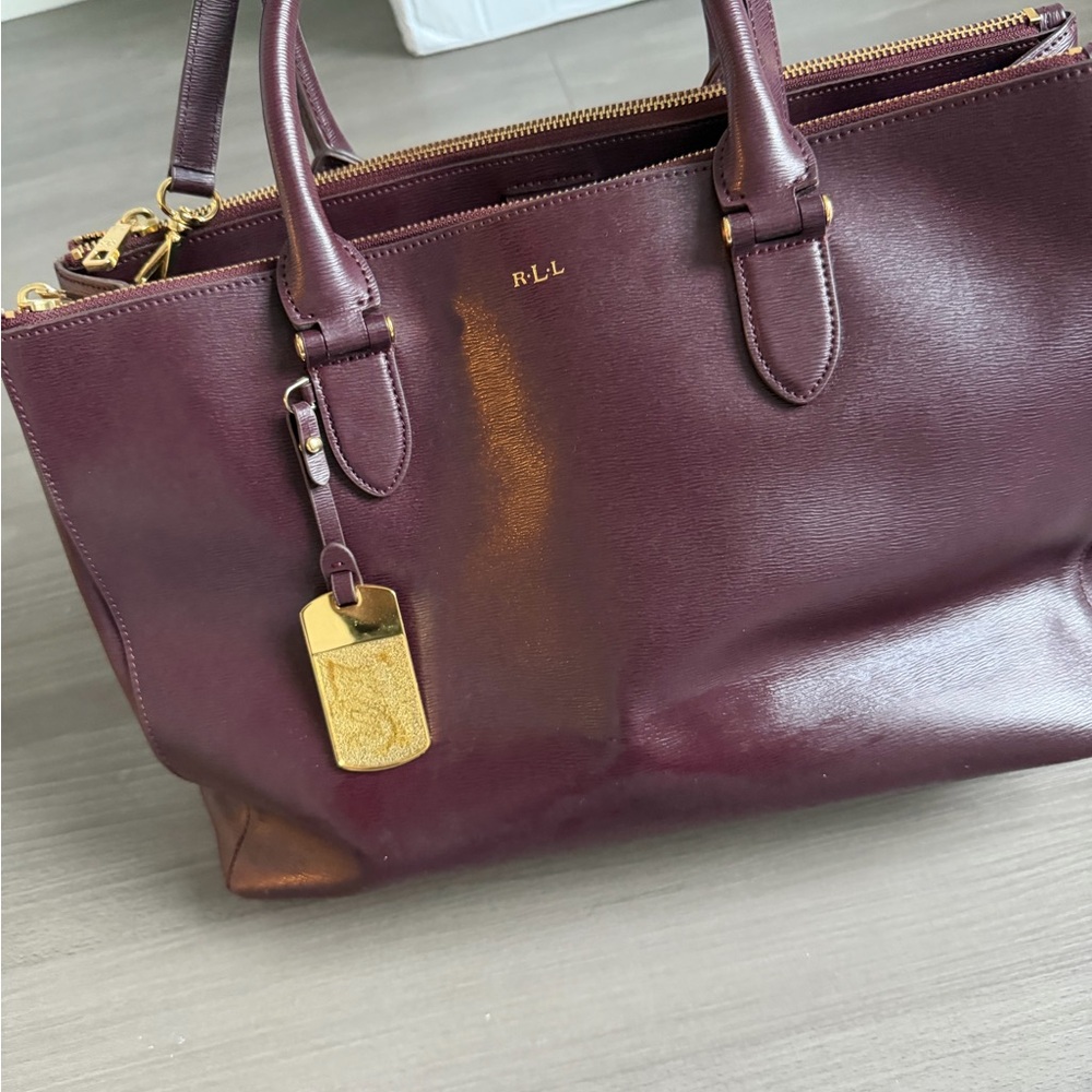Burgundy Leather Tote Bag